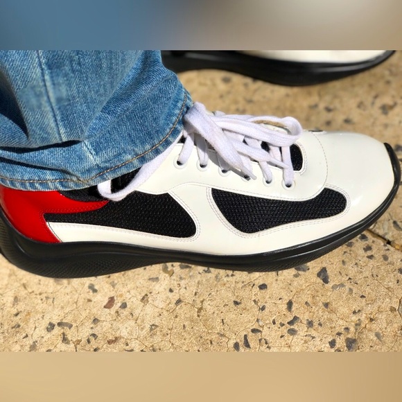 🥳HOST PICK🎉 PRADA - America’s Cup Sneakers - Men’s - Size 9 US - Size 8 UK - Picture 4 of 16